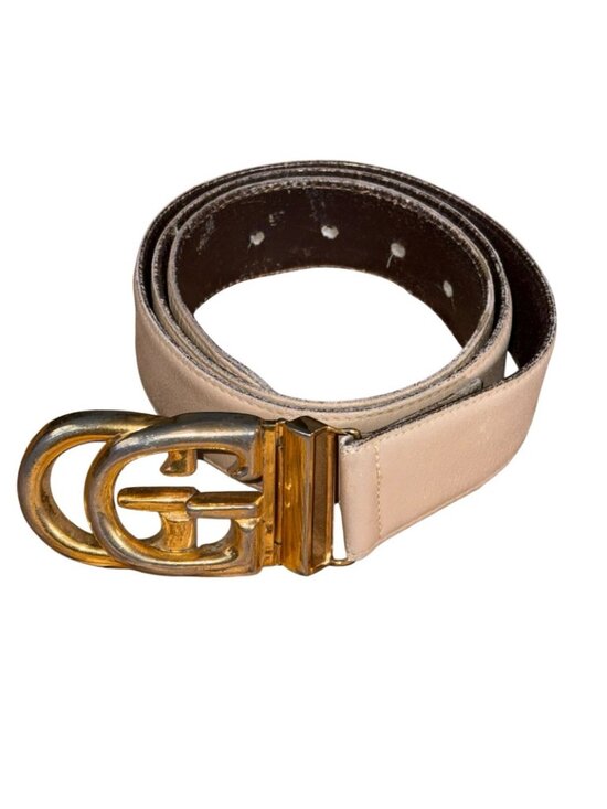 Gucci Leather Belt Double G Buckle Women’s size 80 US 26/4 Italy Vintage main image 12